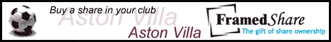 Own A Real Share In Aston Villa, Click Here!