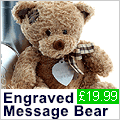 Send a teddy in tin with your engraved message