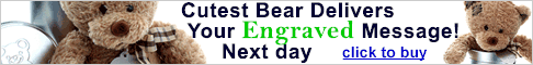Send a teddy in tin with your engraved message