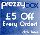 Get 5 pound off every order at Prezzybox. Click Here
