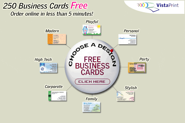 Free business cards at VistaPrint, Click here!