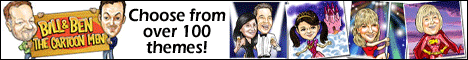 Hand drawn caricatures, the perfect personalised gift from Bill and Ben