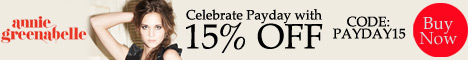 15% off payday! 