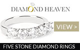 five stone diamond rings