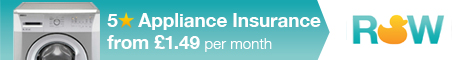 5 Star Home Appliance Insurance from £1.49 per month - Washing Machine, Cooker, Fridge