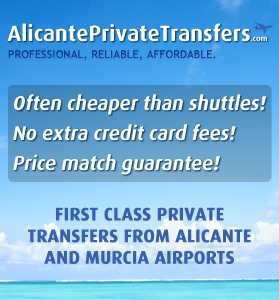 First Class Private Transfers from Alicante and Murcia Airports