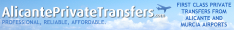First Class Private Transfers from Alicante and Murcia Airports