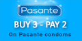 Buy 3 And Pay Only For 2 On Pasante Condoms
